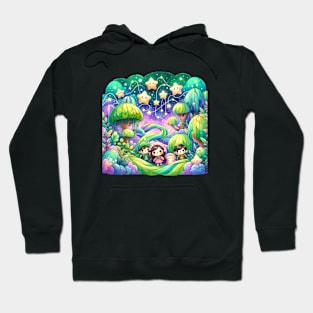 Enchanted Forest Starry Night Cute Tee Hoodie